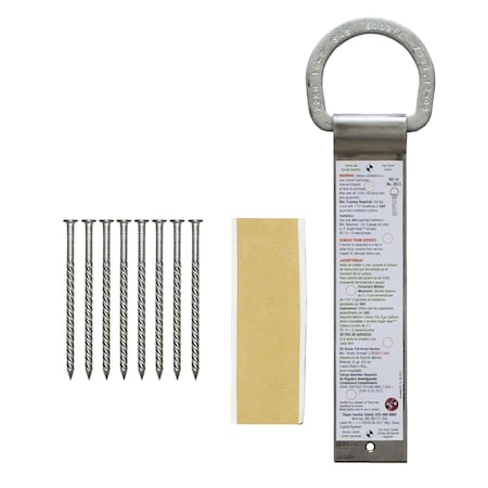 Super Anchor Safety RS-10 RETAIL 20ga. 430sst w/Stamped Dacromet D-ring. Single Hole Size 2813